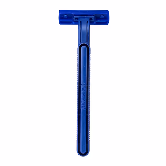 트윈 스테인레스 스틸 블레이드가 장착된 일회용 안전 면도기